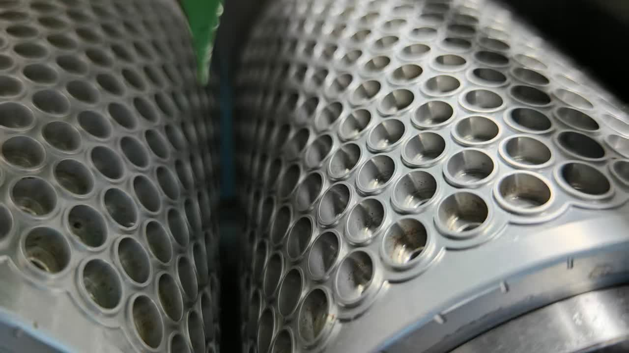 Close-up of a softgel mold used for AMYLOM plant-based softgel trial